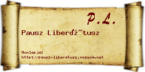 Pausz Liberátusz névjegykártya